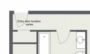 2 Bedroom 2 Bath floor plan